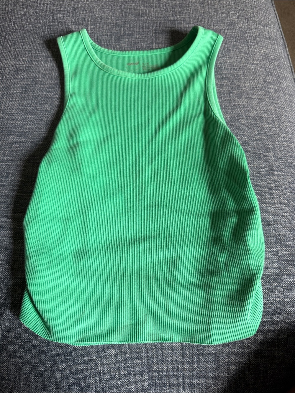 aerie Ribbed Tank Top in Bright Green